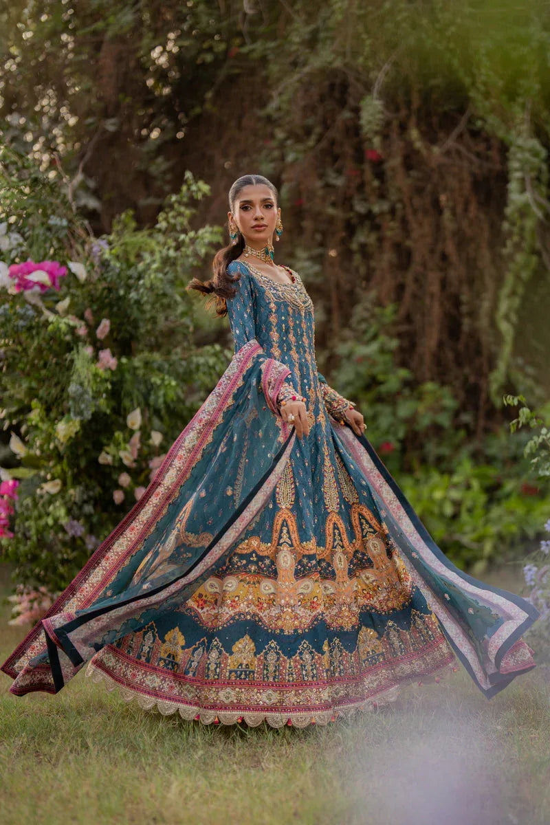Qalamkar | Luxe Silk |  UA-09 TINA - Aqsa Fabrics