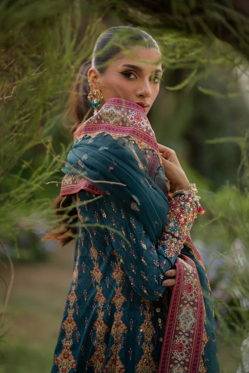 Qalamkar | Luxe Silk |  UA-09 TINA - Aqsa Fabrics