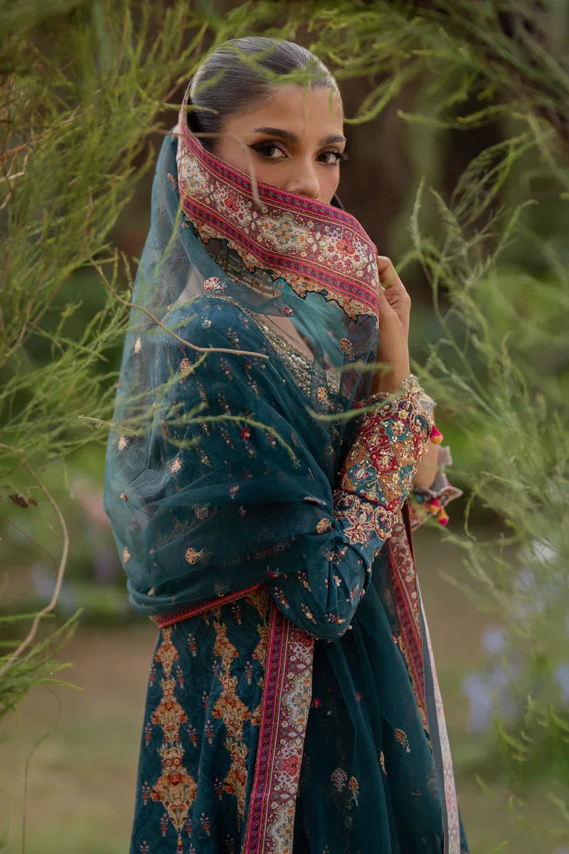 Qalamkar | Luxe Silk |  UA-09 TINA - Aqsa Fabrics