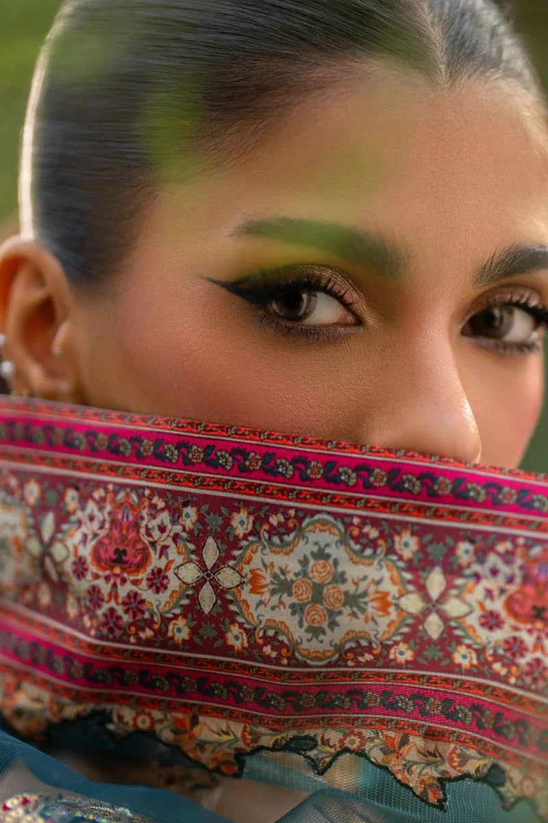 Qalamkar | Luxe Silk |  UA-09 TINA - Aqsa Fabrics