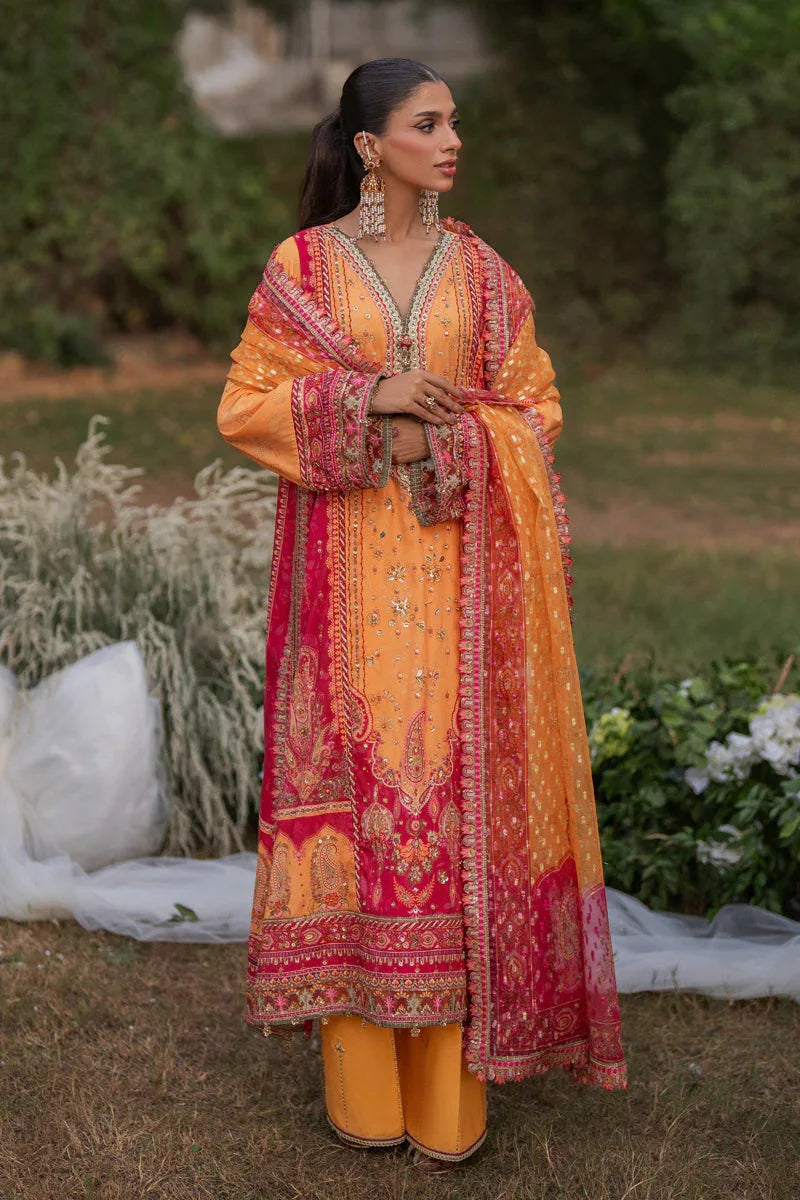 Qalamkar | Luxe Silk |  UA-05 FIORE - Aqsa Fabrics