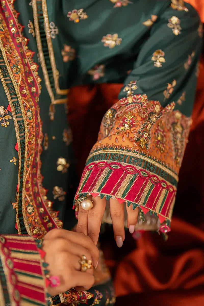 Qalamkar | Luxe Silk |  UA-02 NINA - Aqsa Fabrics