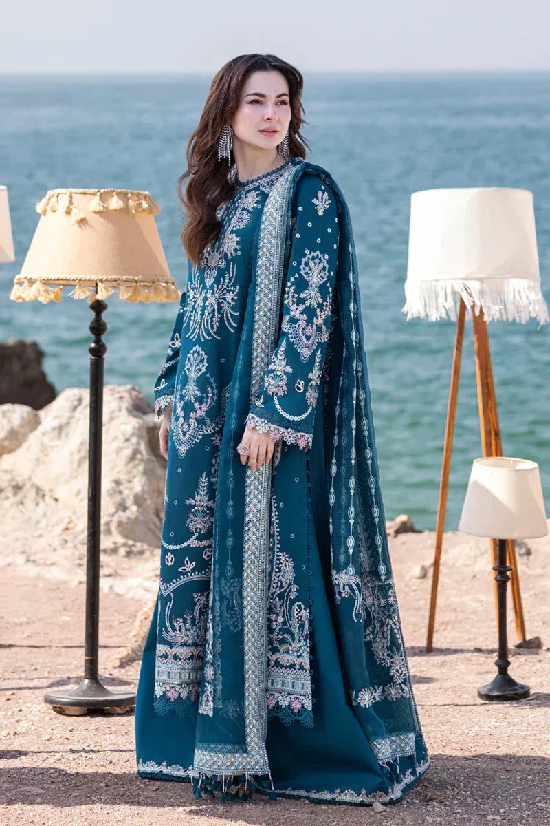 Qalamkar | Sahil Kinare Luxury Lawn | FP-16 KIRA - Aqsa Fabrics