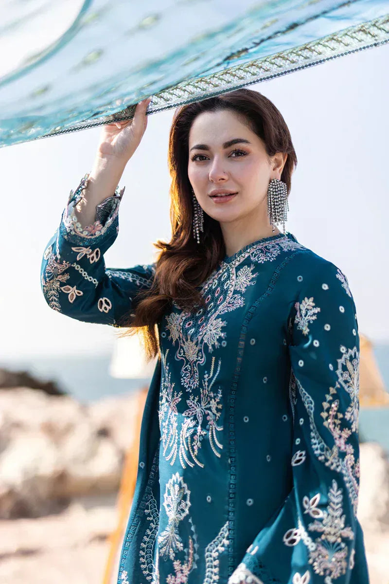 Qalamkar | Sahil Kinare Luxury Lawn | FP-16 KIRA - Aqsa Fabrics