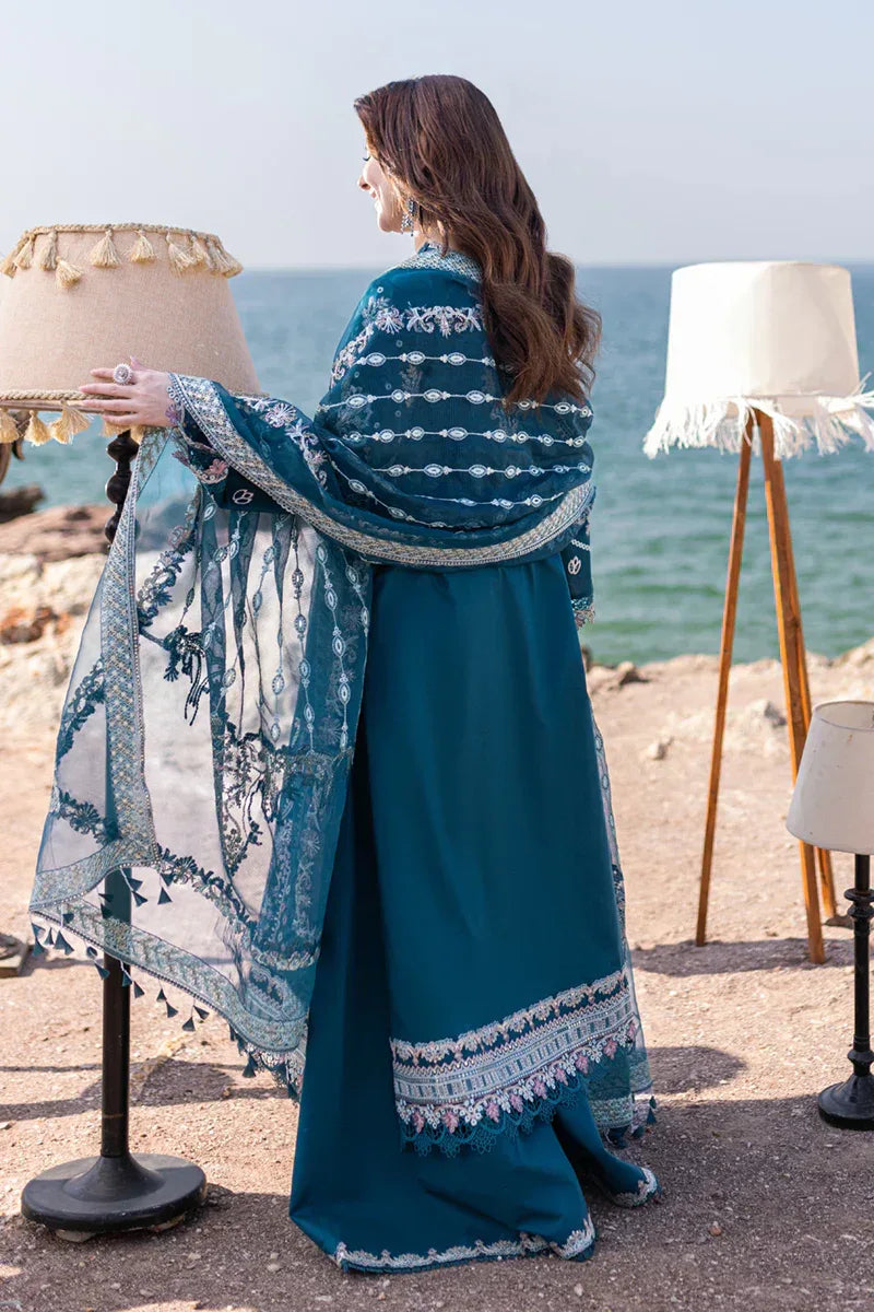 Qalamkar | Sahil Kinare Luxury Lawn | FP-16 KIRA - Aqsa Fabrics
