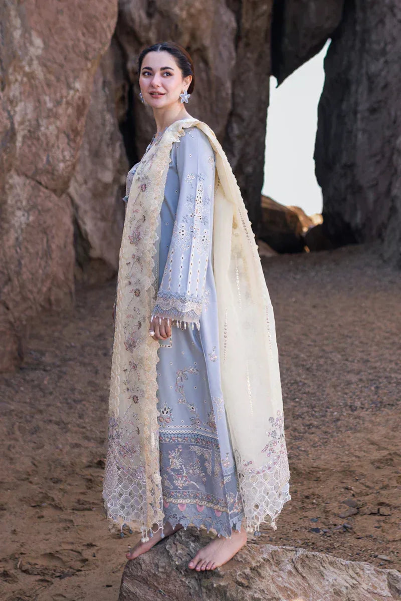 Qalamkar | Sahil Kinare Luxury Lawn | FP-04 FIRUZE - Aqsa Fabrics