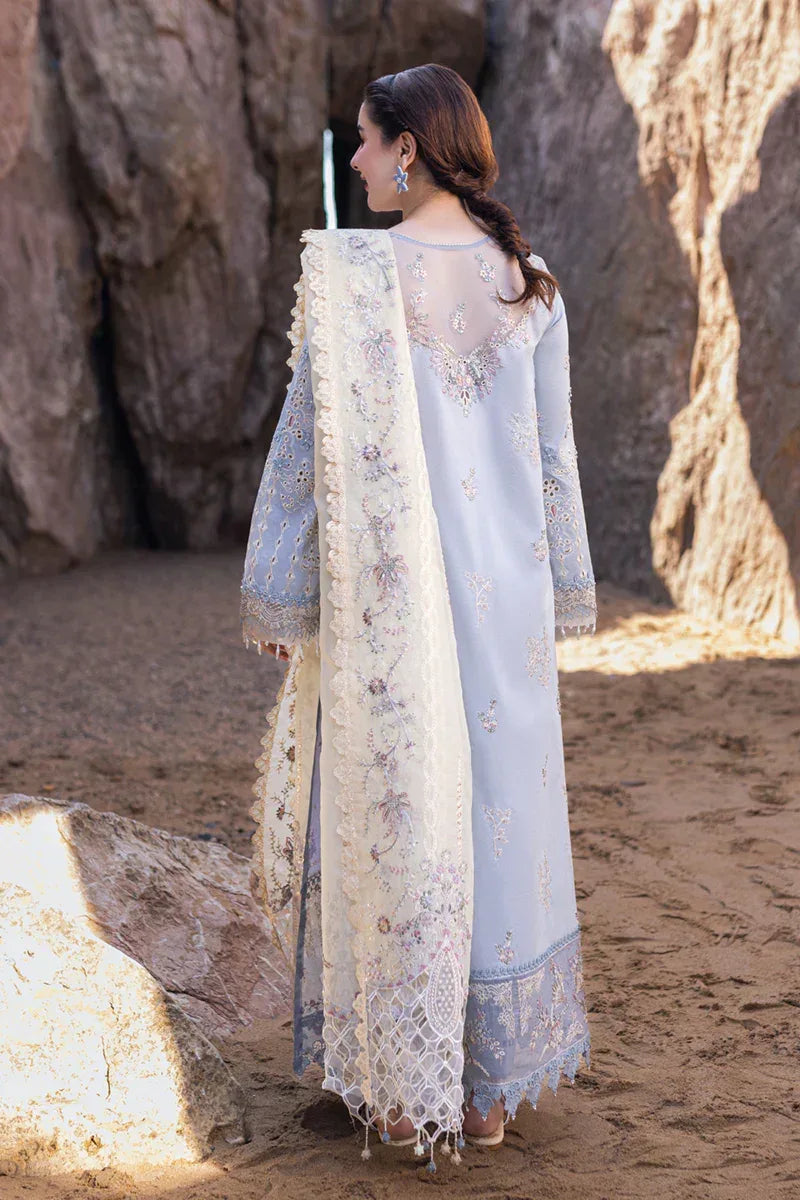 Qalamkar | Sahil Kinare Luxury Lawn | FP-04 FIRUZE - Aqsa Fabrics
