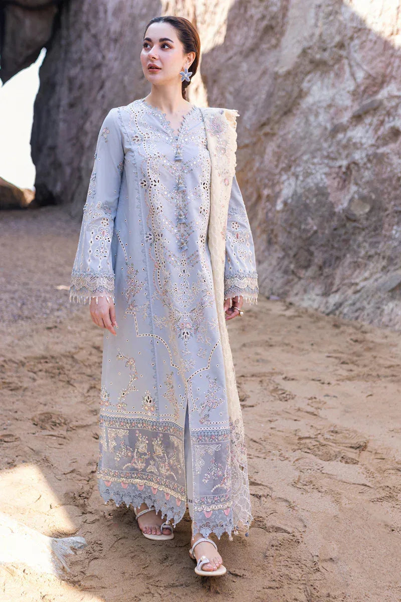 Qalamkar | Sahil Kinare Luxury Lawn | FP-04 FIRUZE - Aqsa Fabrics