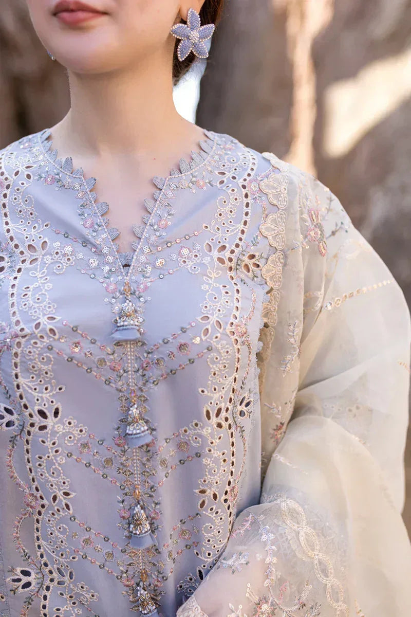 Qalamkar | Sahil Kinare Luxury Lawn | FP-04 FIRUZE - Aqsa Fabrics