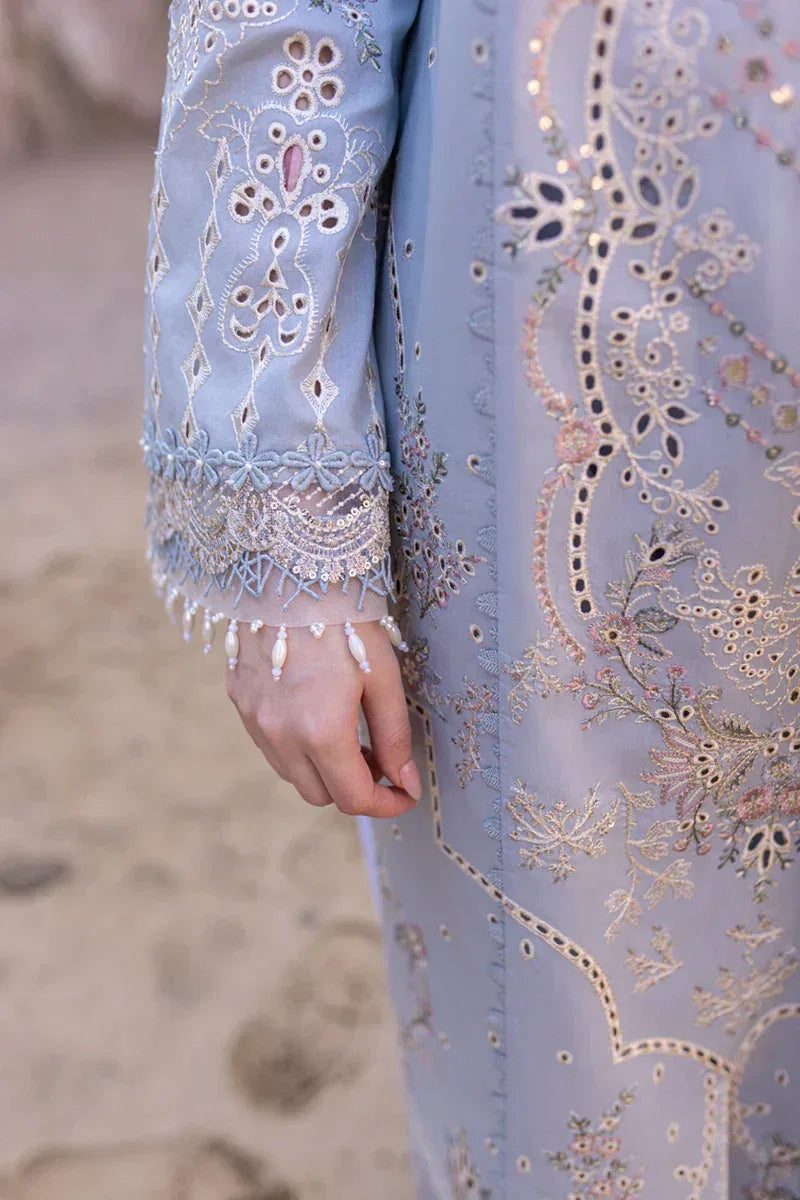 Qalamkar | Sahil Kinare Luxury Lawn | FP-04 FIRUZE - Aqsa Fabrics