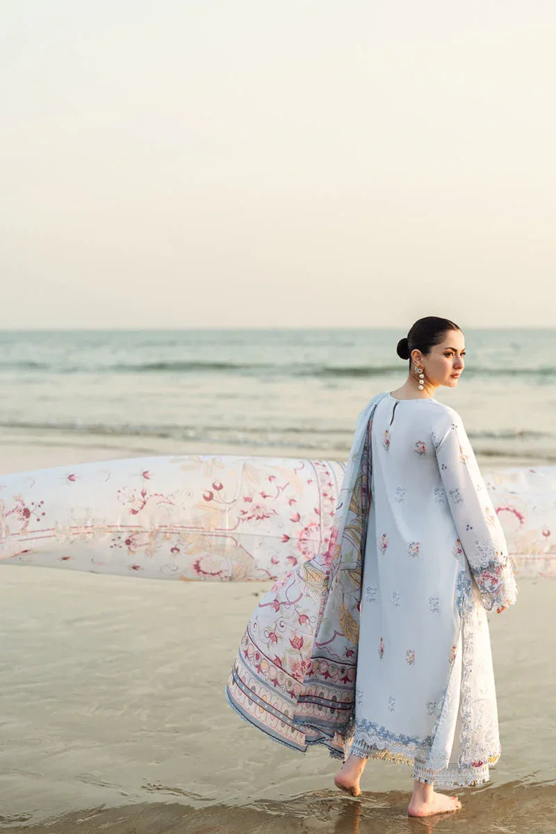 Qalamkar | Sahil Luxury Lawn | FK-02 ISABELLA - Aqsa Fabrics