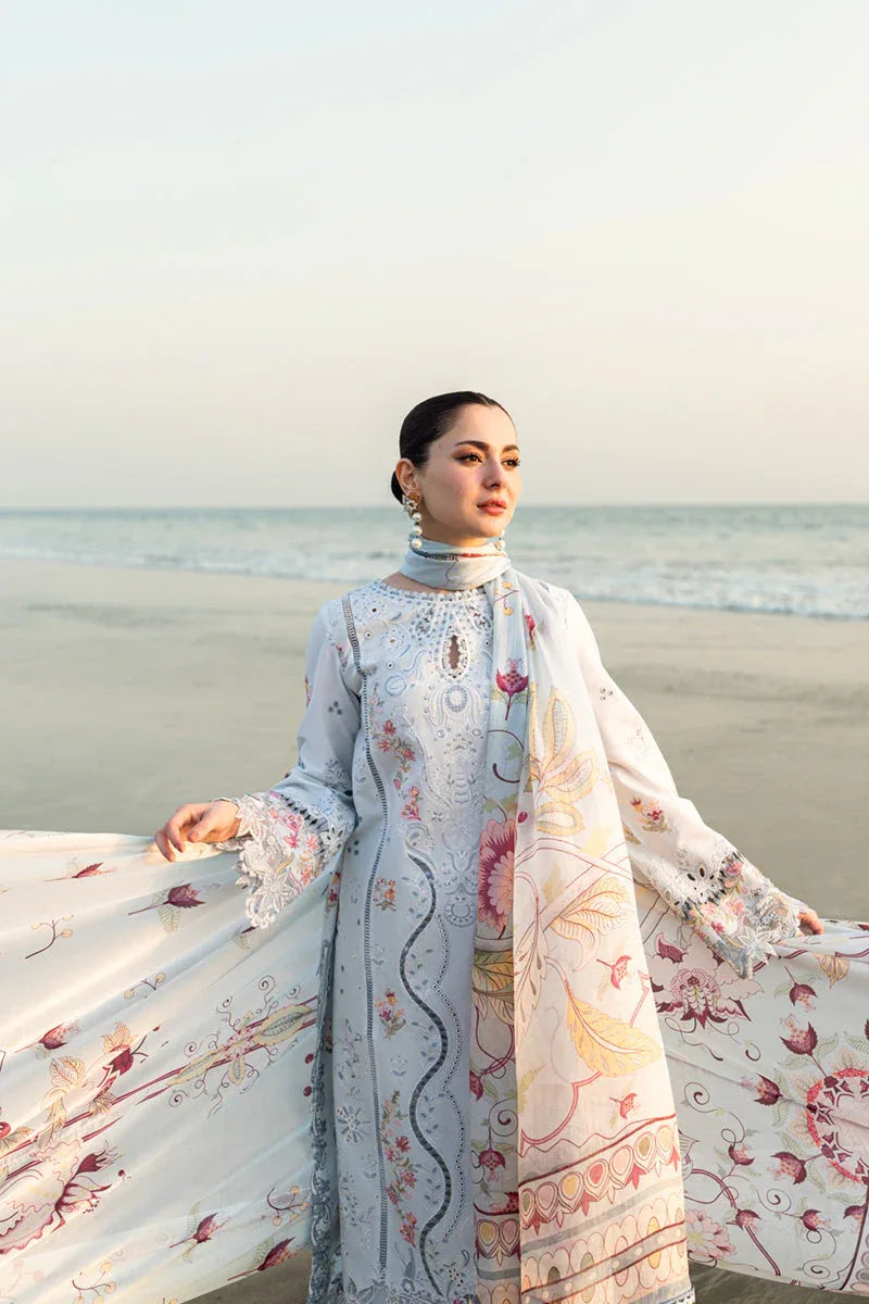 Qalamkar | Sahil Luxury Lawn | FK-02 ISABELLA - Aqsa Fabrics