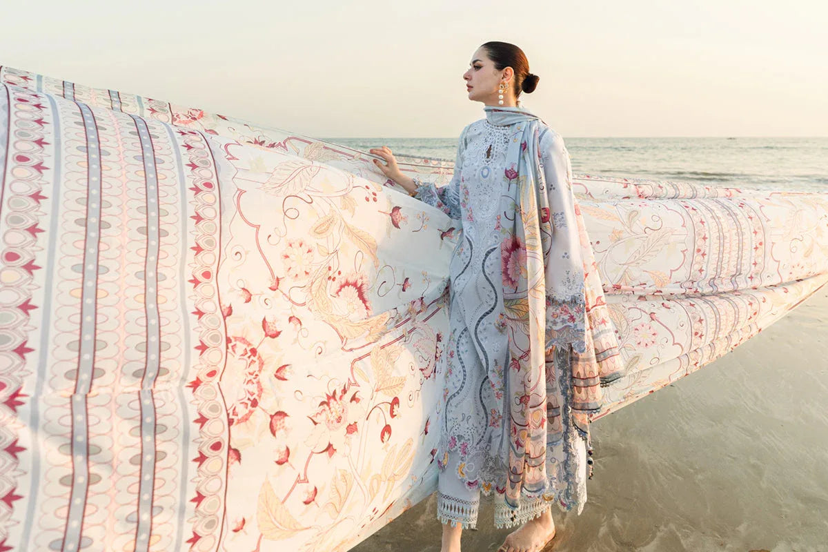 Qalamkar | Sahil Luxury Lawn | FK-02 ISABELLA - Aqsa Fabrics