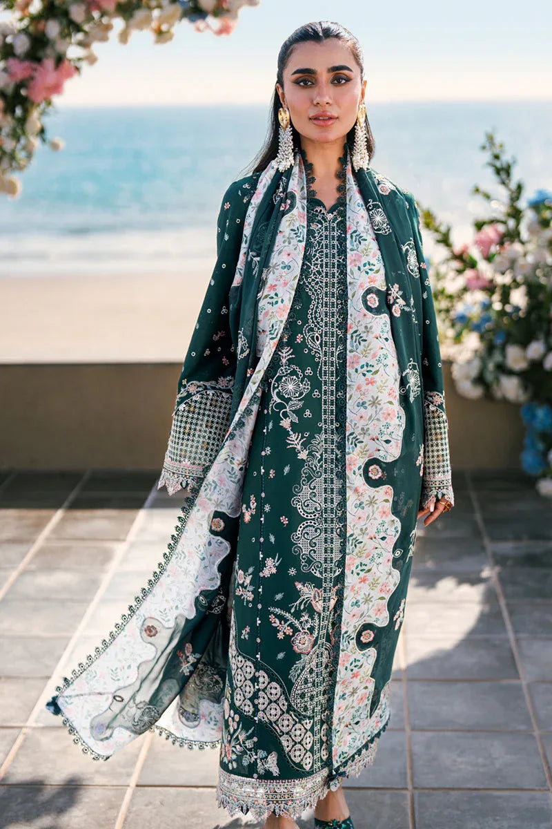 Qalamkar | Sahil Luxury Lawn | FK-13 ELIZA - Aqsa Fabrics