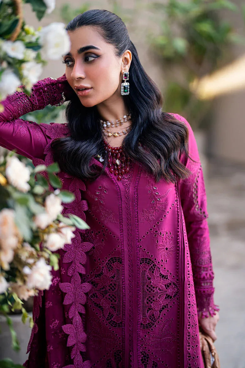 Qalamkar | Sahil Luxury Lawn | FK-11 VIOLET - Aqsa Fabrics