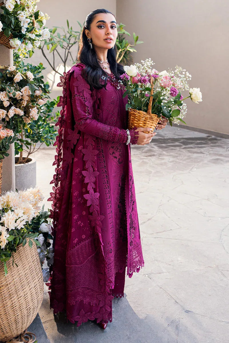 Qalamkar | Sahil Luxury Lawn | FK-11 VIOLET - Aqsa Fabrics