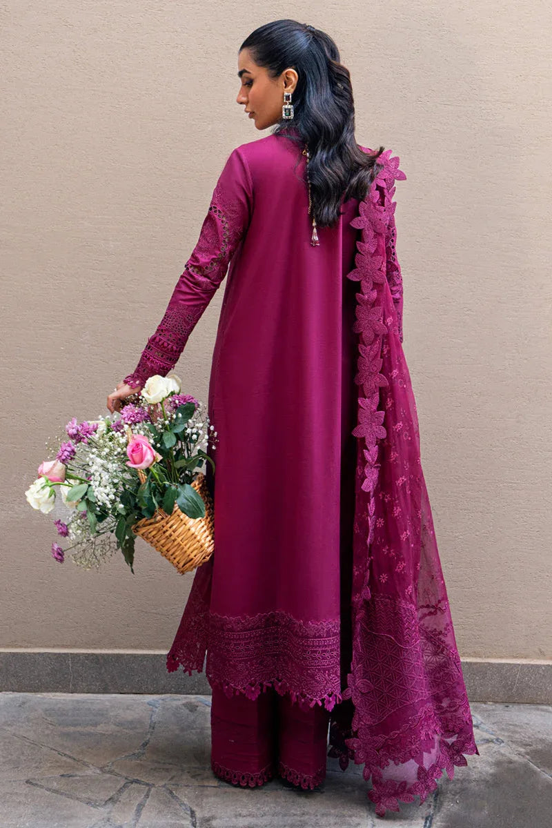 Qalamkar | Sahil Luxury Lawn | FK-11 VIOLET - Aqsa Fabrics