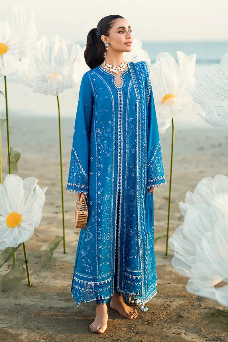 Qalamkar | Sahil Luxury Lawn | FK-03 VICTORIA - Aqsa Fabrics