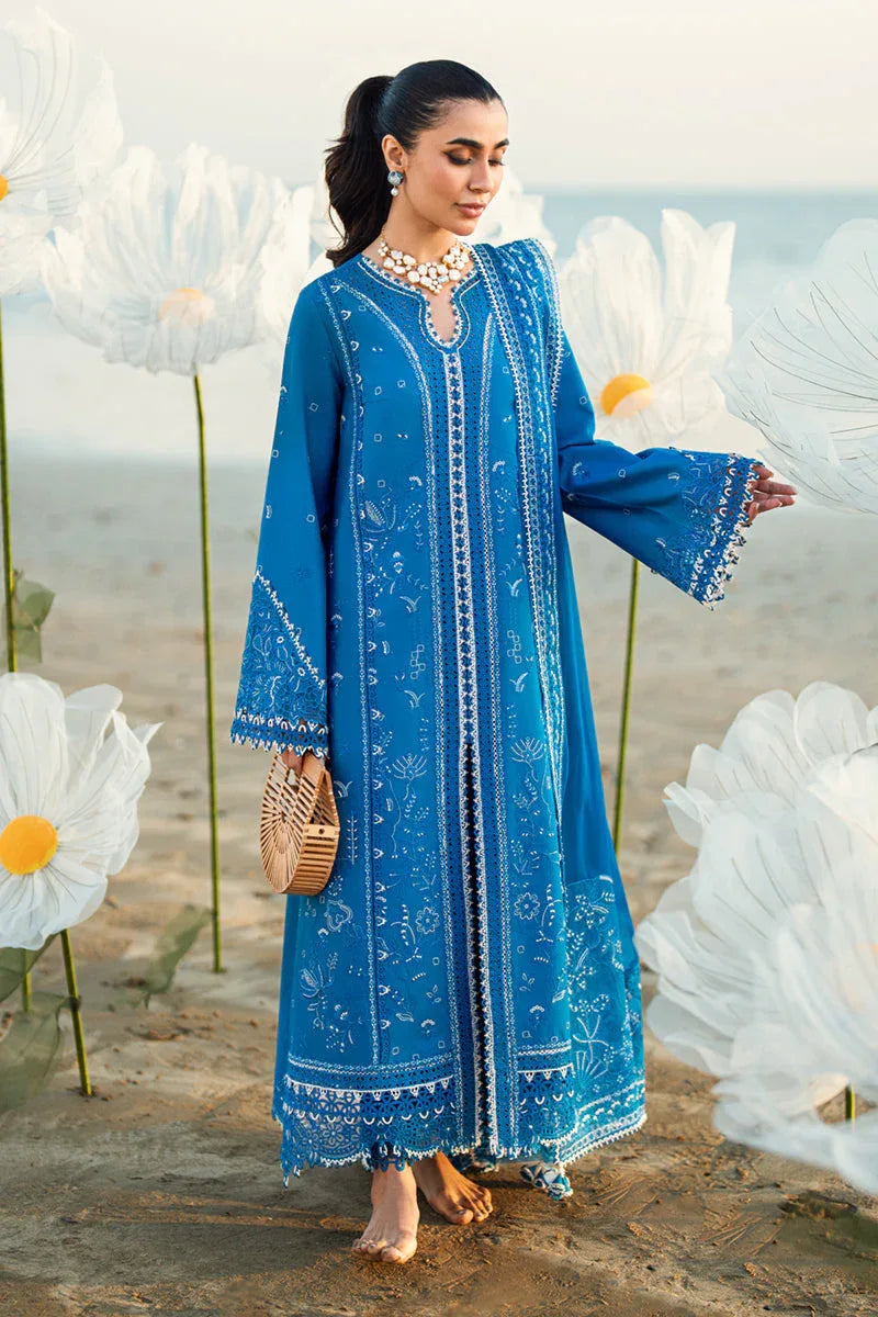 Qalamkar | Sahil Luxury Lawn | FK-03 VICTORIA - Aqsa Fabrics