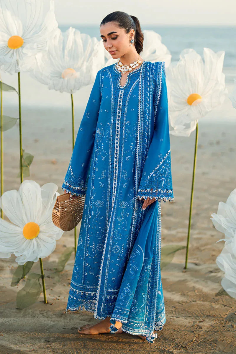 Qalamkar | Sahil Luxury Lawn | FK-03 VICTORIA - Aqsa Fabrics