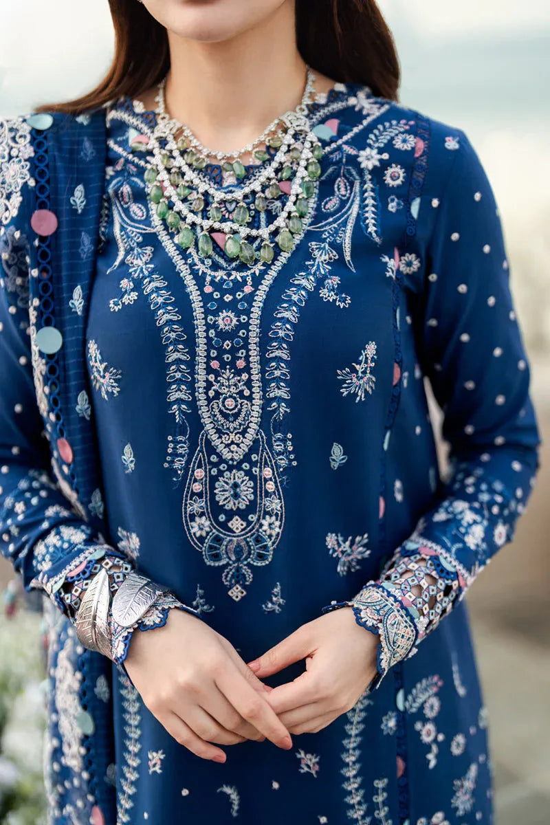 Qalamkar | Sahil Luxury Lawn | FK-05 AURORA - Aqsa Fabrics