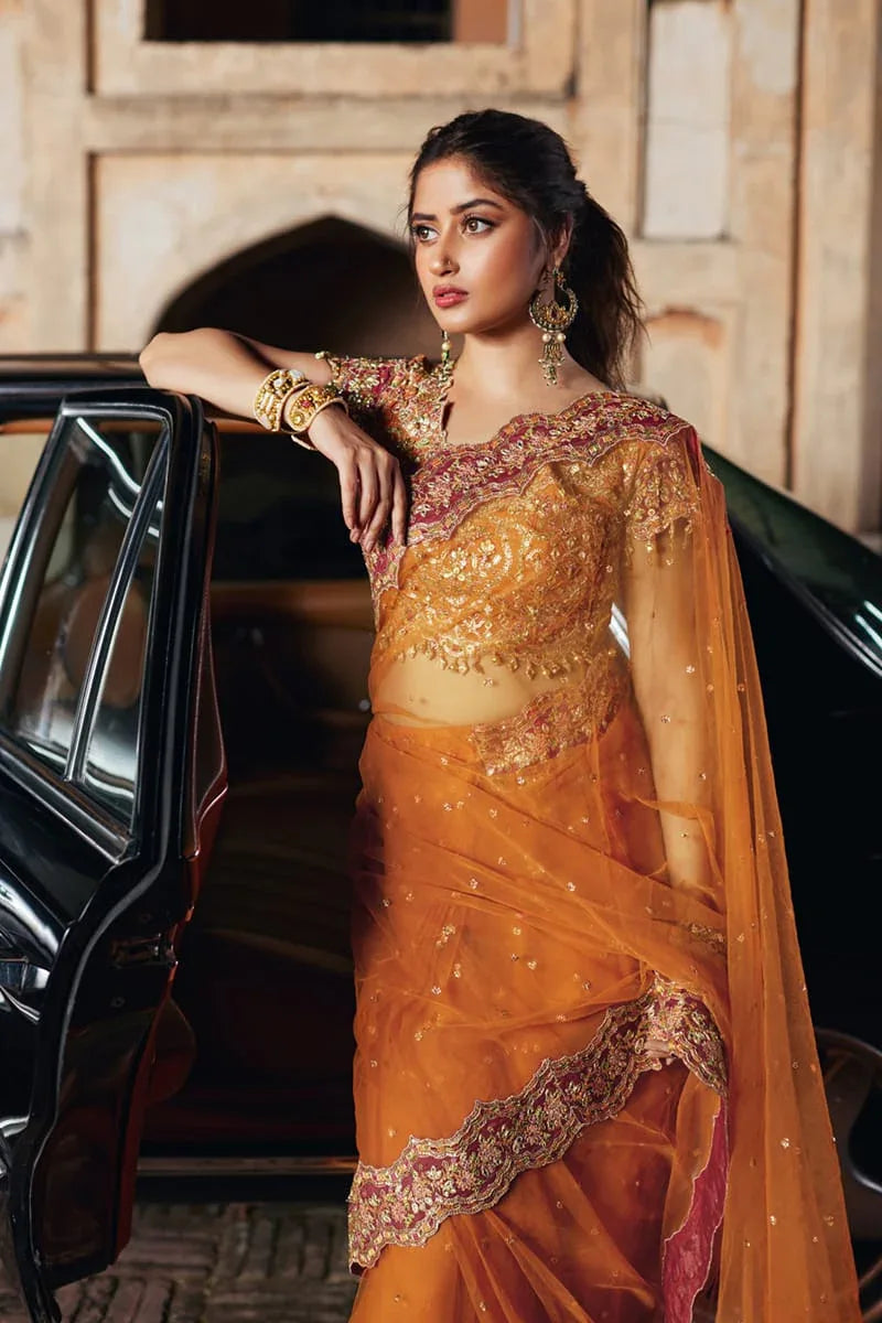 Qalamkar | Shadmani Luxury Formals |  Raniya SH-02 - Aqsa Fabrics