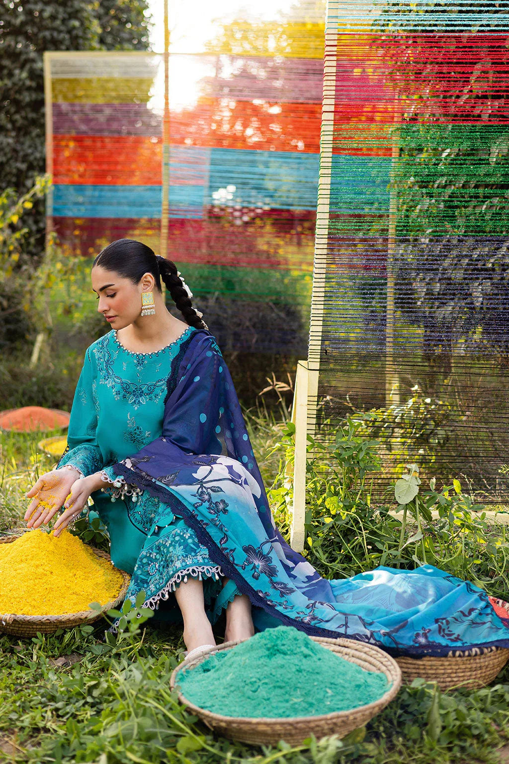 Ramsha | Riwayat Lawn Collection | Y-1201 - Aqsa Fabrics