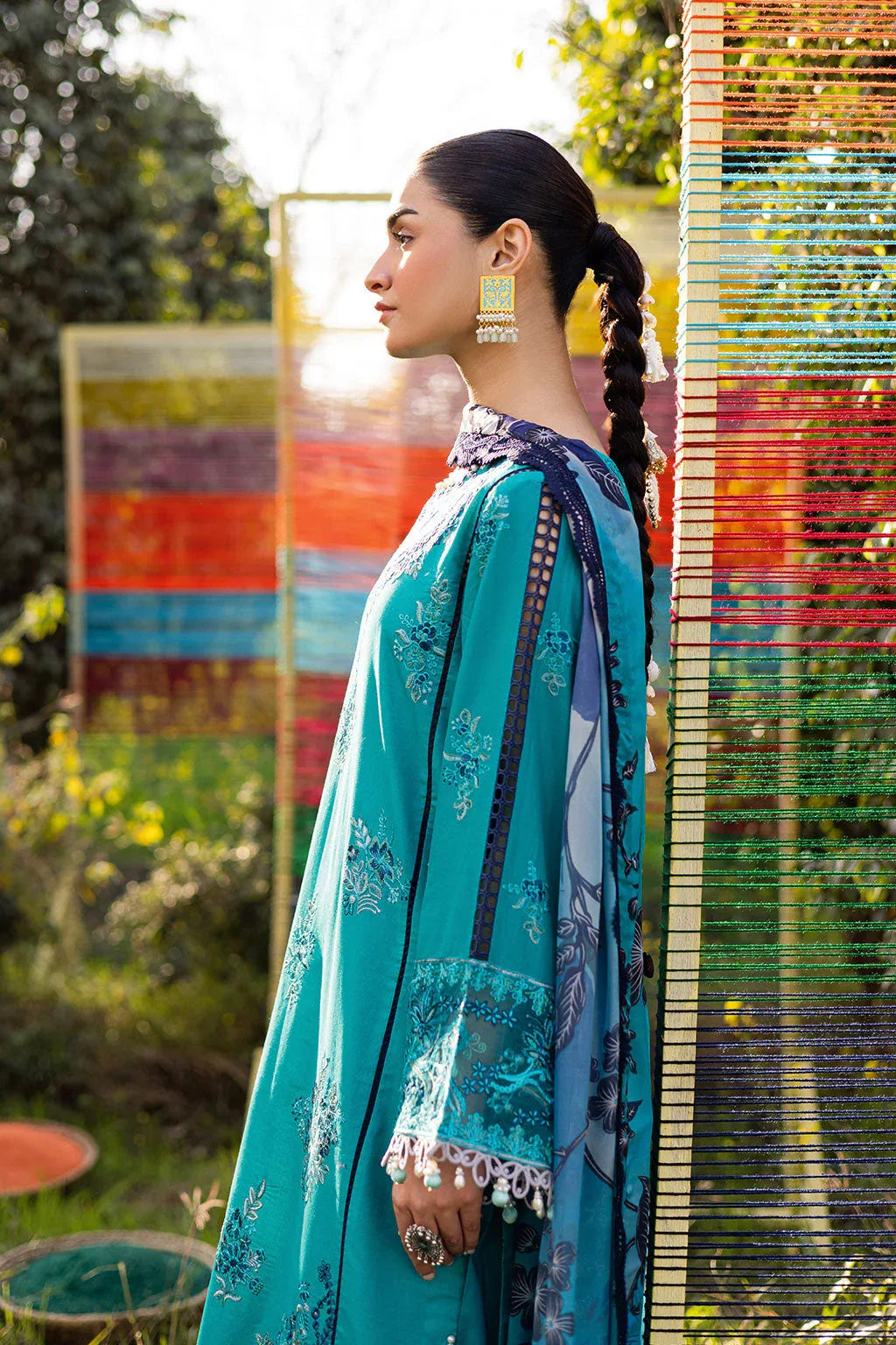 Ramsha | Riwayat Lawn Collection | Y-1201 - Aqsa Fabrics