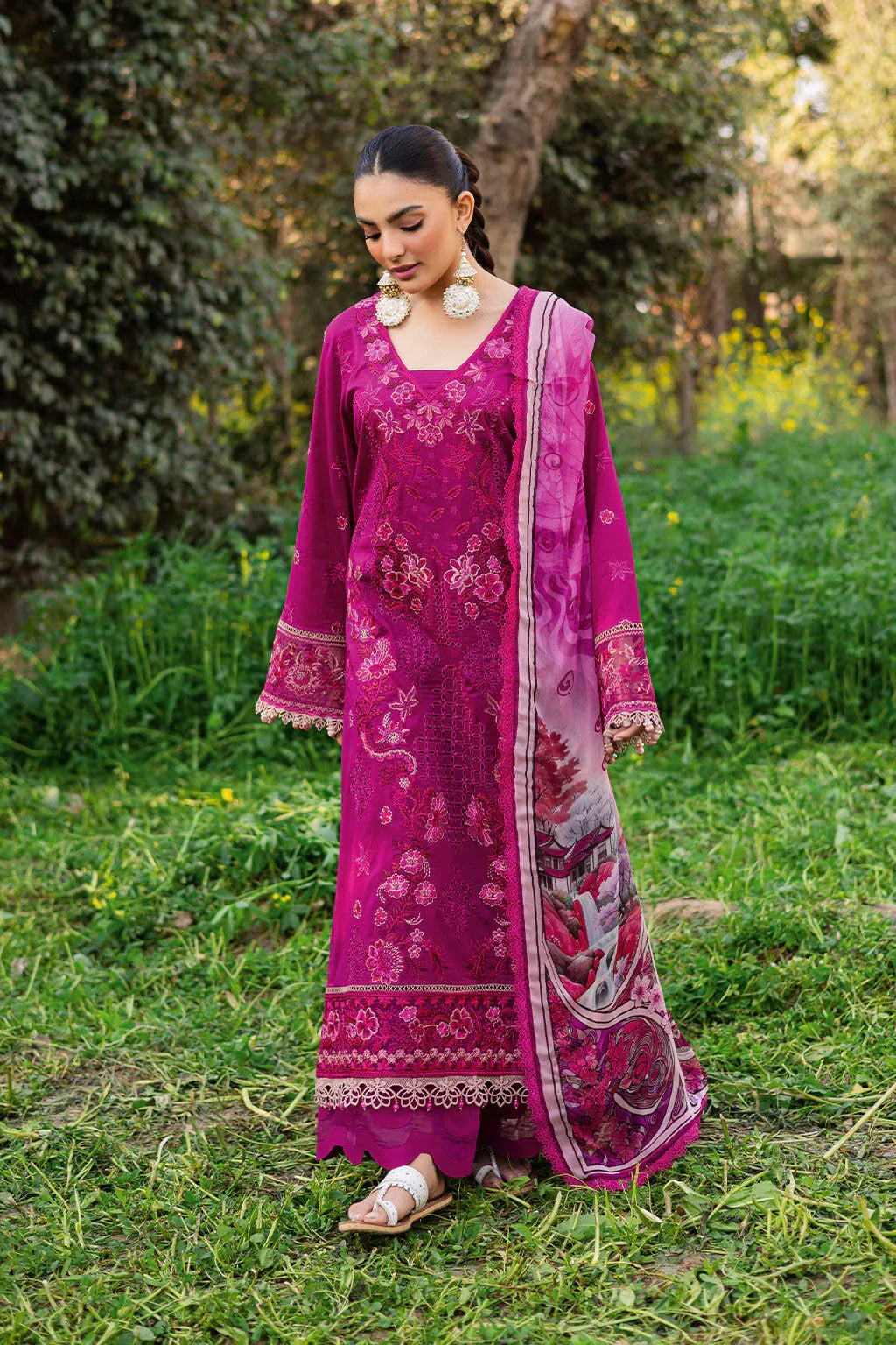 Ramsha | Riwayat Lawn Collection | Y-1202 - Aqsa Fabrics