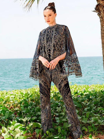 Epoque | Ciel Luxury Couture | Raven - Aqsa Fabrics