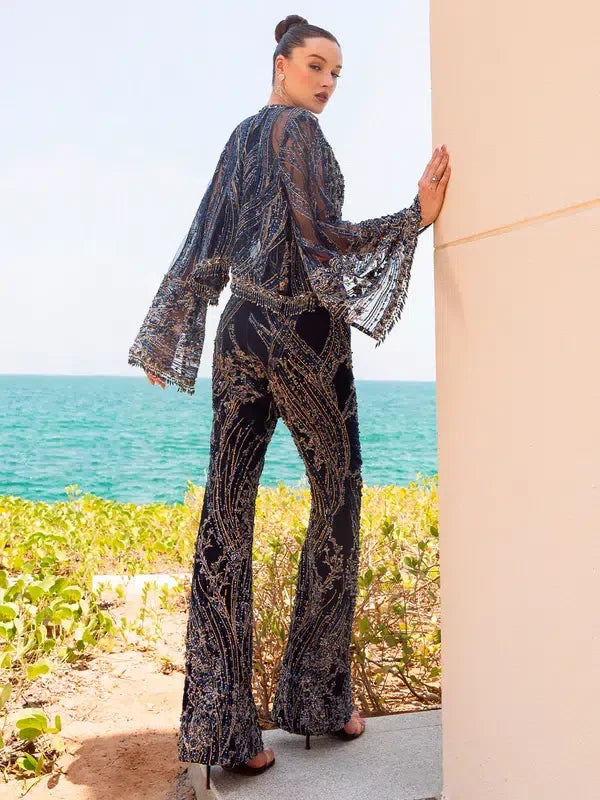 Epoque | Ciel Luxury Couture | Raven - Aqsa Fabrics