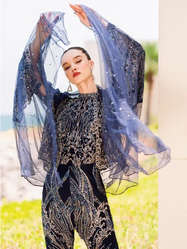 Epoque | Ciel Luxury Couture | Raven - Aqsa Fabrics