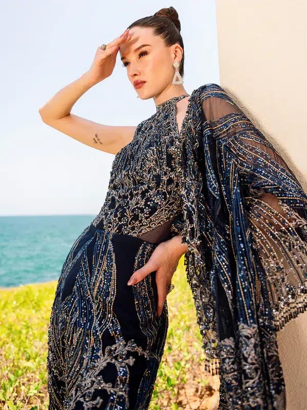 Epoque | Ciel Luxury Couture | Raven - Aqsa Fabrics