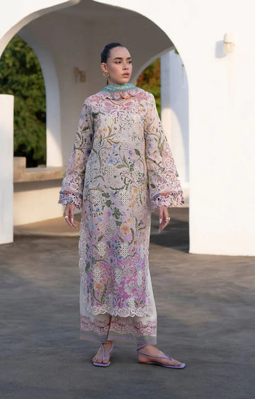 AJR Couture | Printakari Lawn 25 | Rose - Aqsa Fabrics