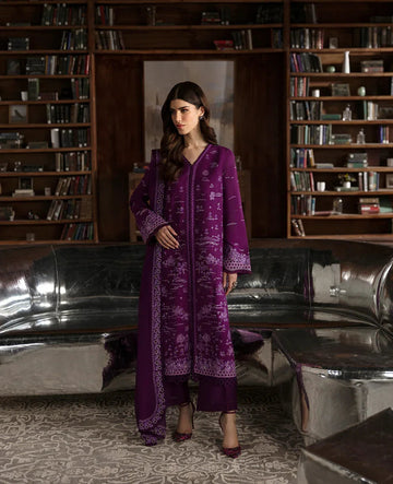 Republic Womenswear | Premium Pret 25 | RPP-06 (Prune de myrtille) - Aqsa Fabrics