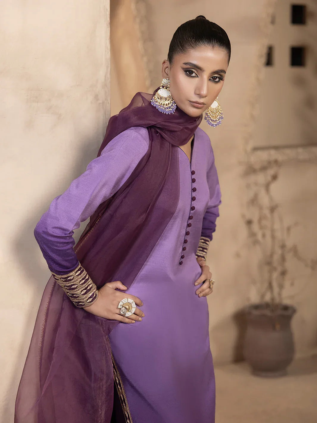 Hem Stitch | Raw Silk Edit 25 | Raania - Aqsa Fabrics