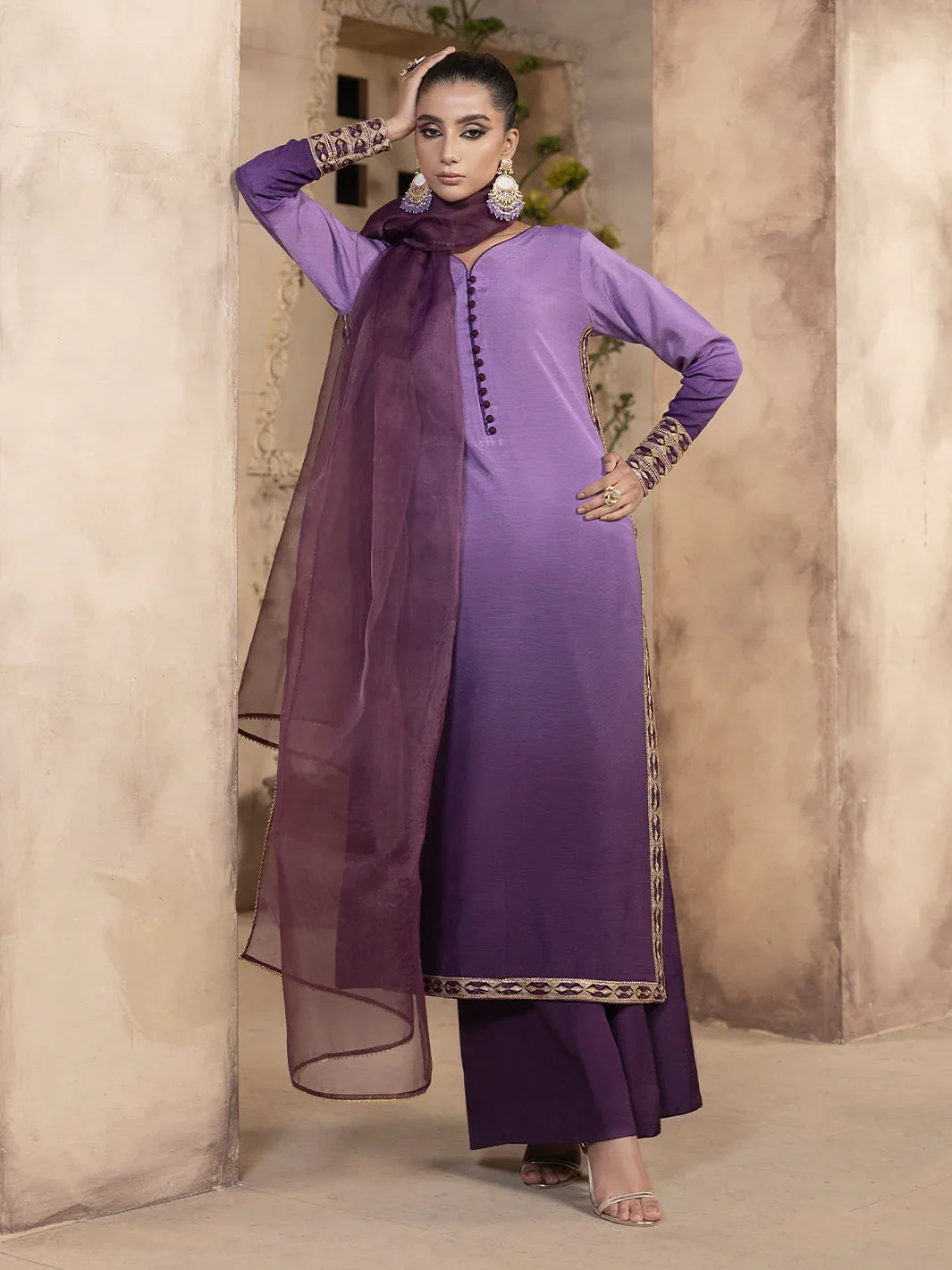 Hem Stitch | Raw Silk Edit 25 | Raania - Aqsa Fabrics
