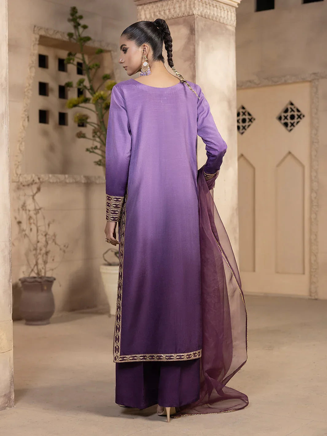 Hem Stitch | Raw Silk Edit 25 | Raania - Aqsa Fabrics