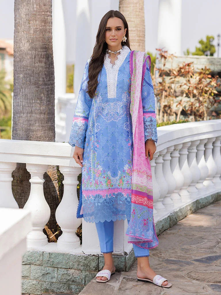 Rajbari | Floral Symphony Lawn 25 | RB-02 - Aqsa Fabrics