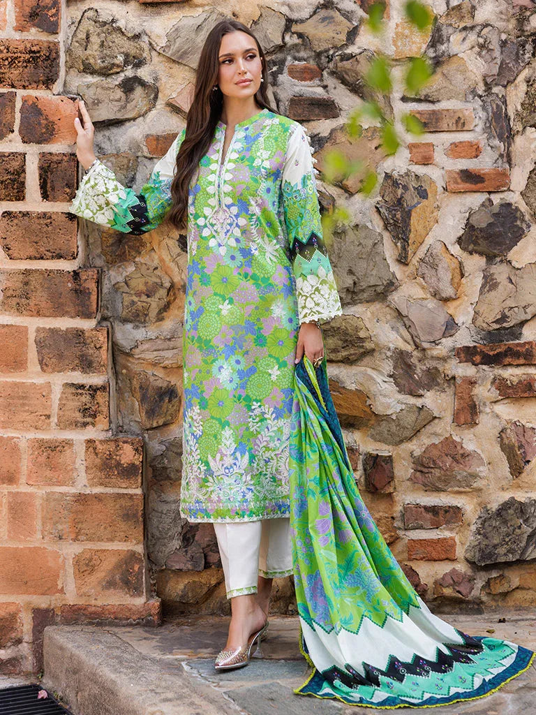 Rajbari | Floral Symphony Lawn 25 | RB-04 - Aqsa Fabrics