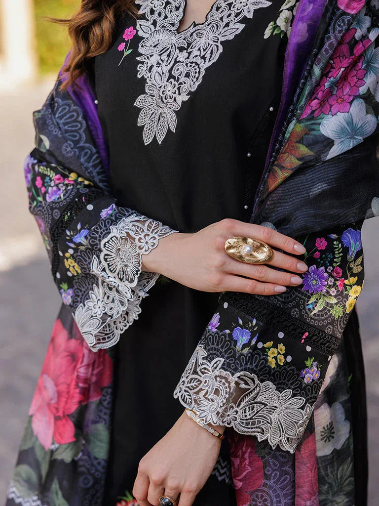 Rajbari | Floral Symphony Lawn 25 | RB-08 - Aqsa Fabrics