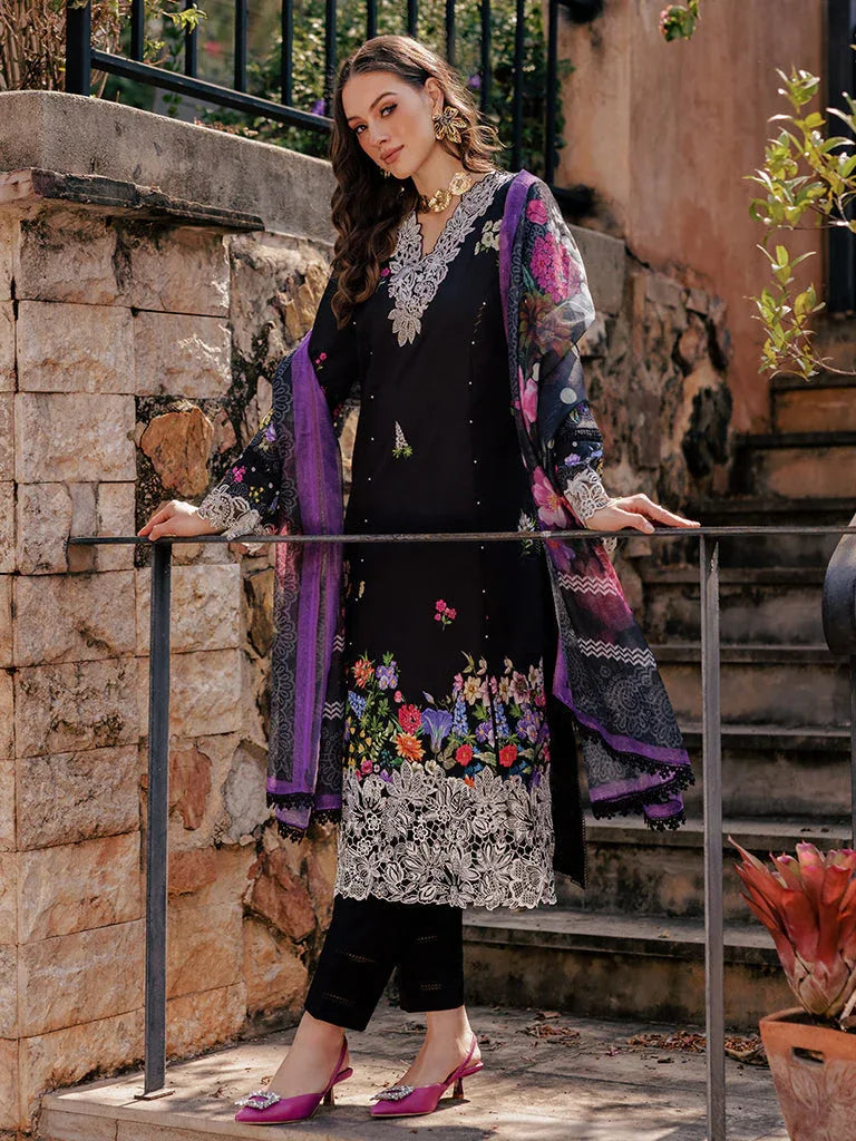 Rajbari | Floral Symphony Lawn 25 | RB-08 - Aqsa Fabrics