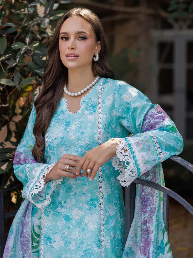 Rajbari | Floral Symphony Lawn 25 | RB-09 - Aqsa Fabrics
