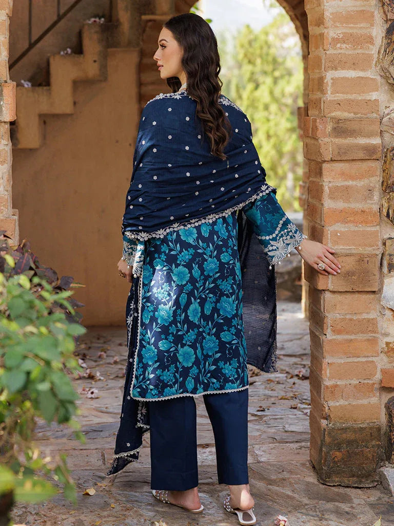 Rajbari | Floral Symphony Lawn 25 | RB-12 - Aqsa Fabrics