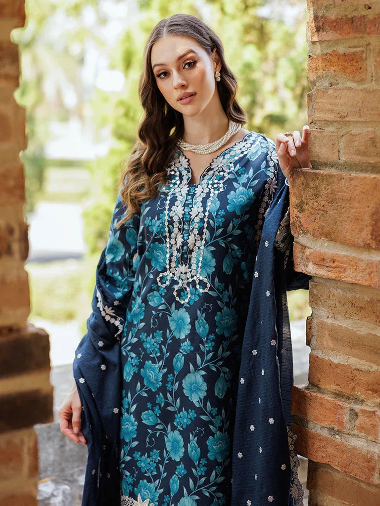 Rajbari | Floral Symphony Lawn 25 | RB-12 - Aqsa Fabrics