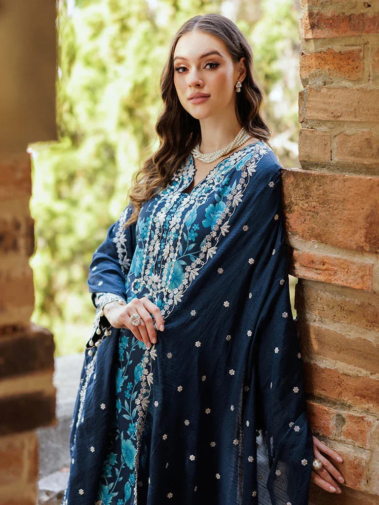 Rajbari | Floral Symphony Lawn 25 | RB-12 - Aqsa Fabrics