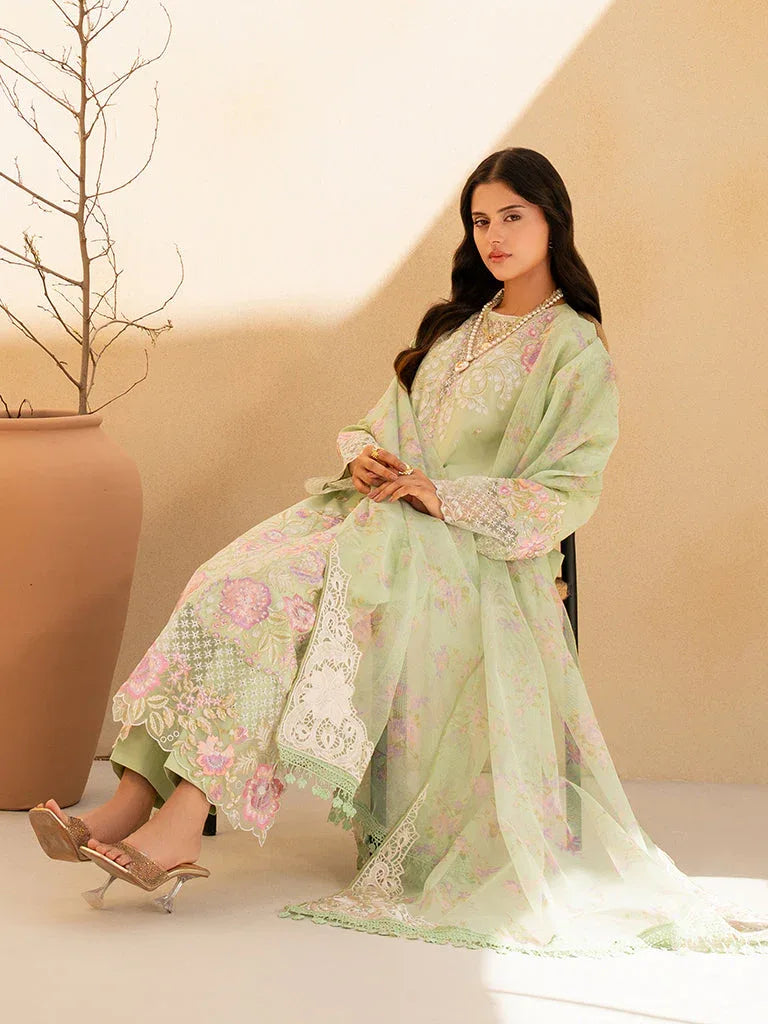 Rajbari | Jahaan Premium Festive Lawn | RAYA (Jahan) 1-B - Aqsa Fabrics