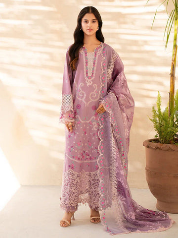 Rajbari | Jahaan Premium Festive Lawn | SILA (Jahan) 3-B - Aqsa Fabrics