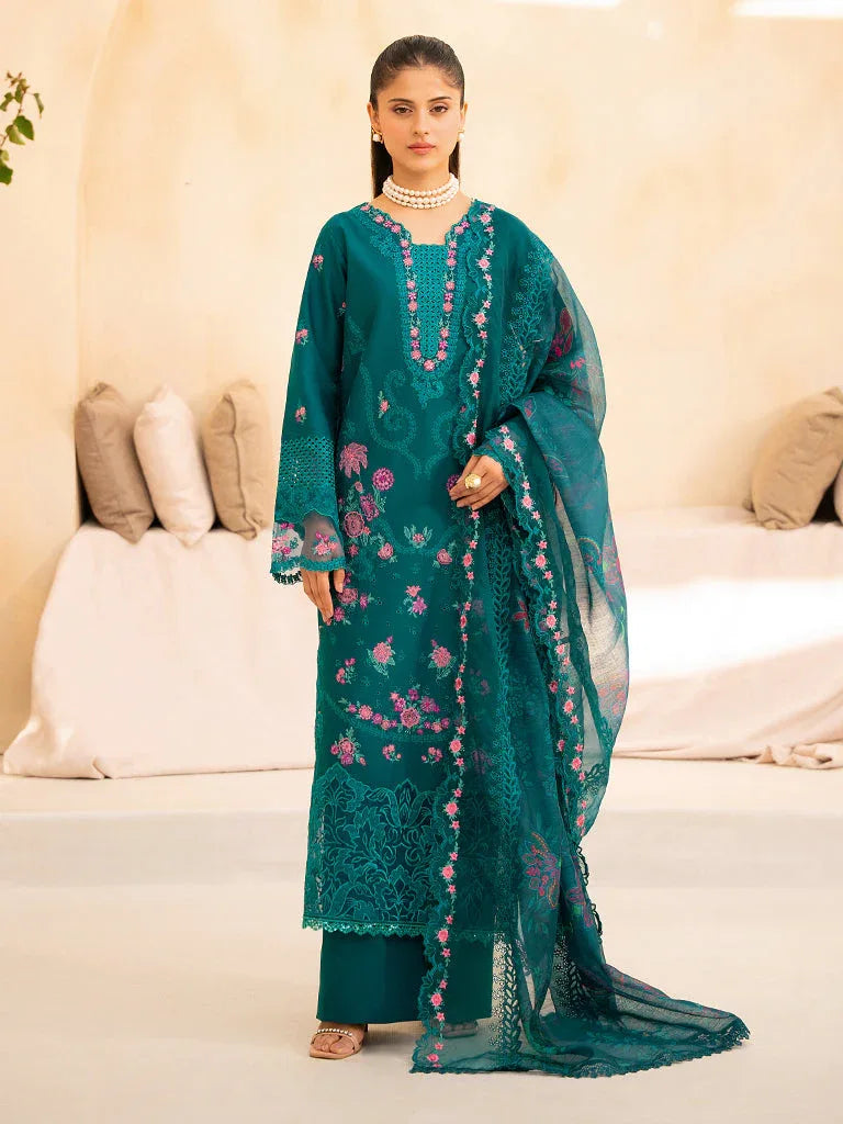 Rajbari | Jahaan Premium Festive Lawn | ZARA (Jahan) 3-A - Aqsa Fabrics