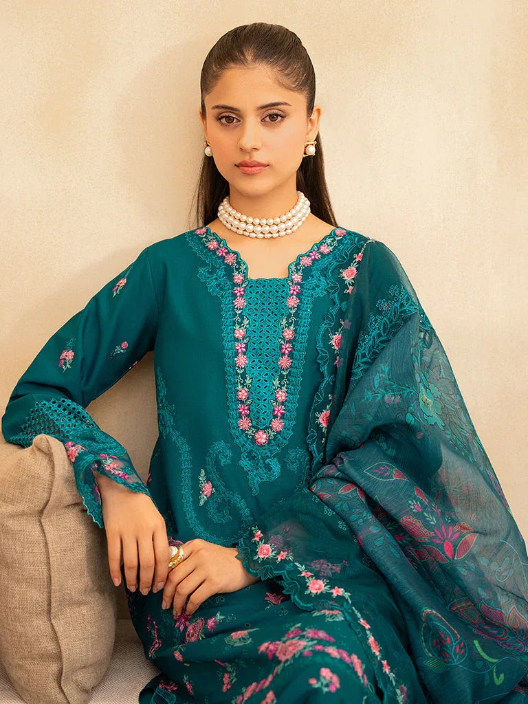 Rajbari | Jahaan Premium Festive Lawn | ZARA (Jahan) 3-A - Aqsa Fabrics